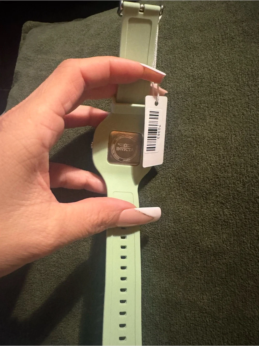Invicta Light Mint Green Silicone Analog Watch